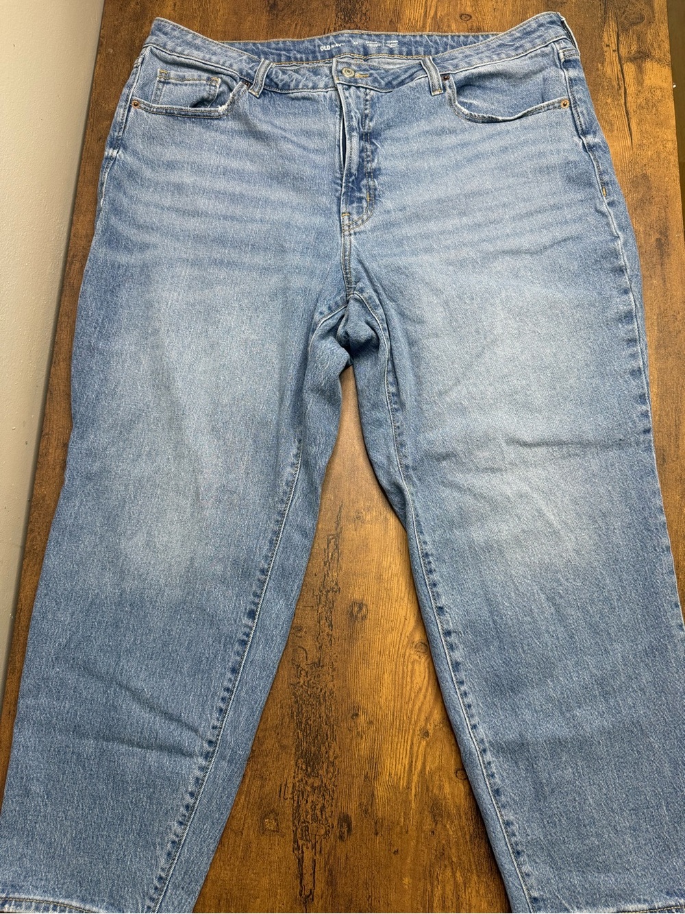 Old Navy OG Straight High Rise Light Blue Women's Jeans Plus Size